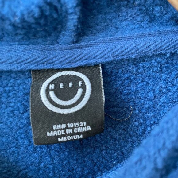 Neff Forever Fun Wild World One With Nature Hoodie Blue M - Picture 5 of 9